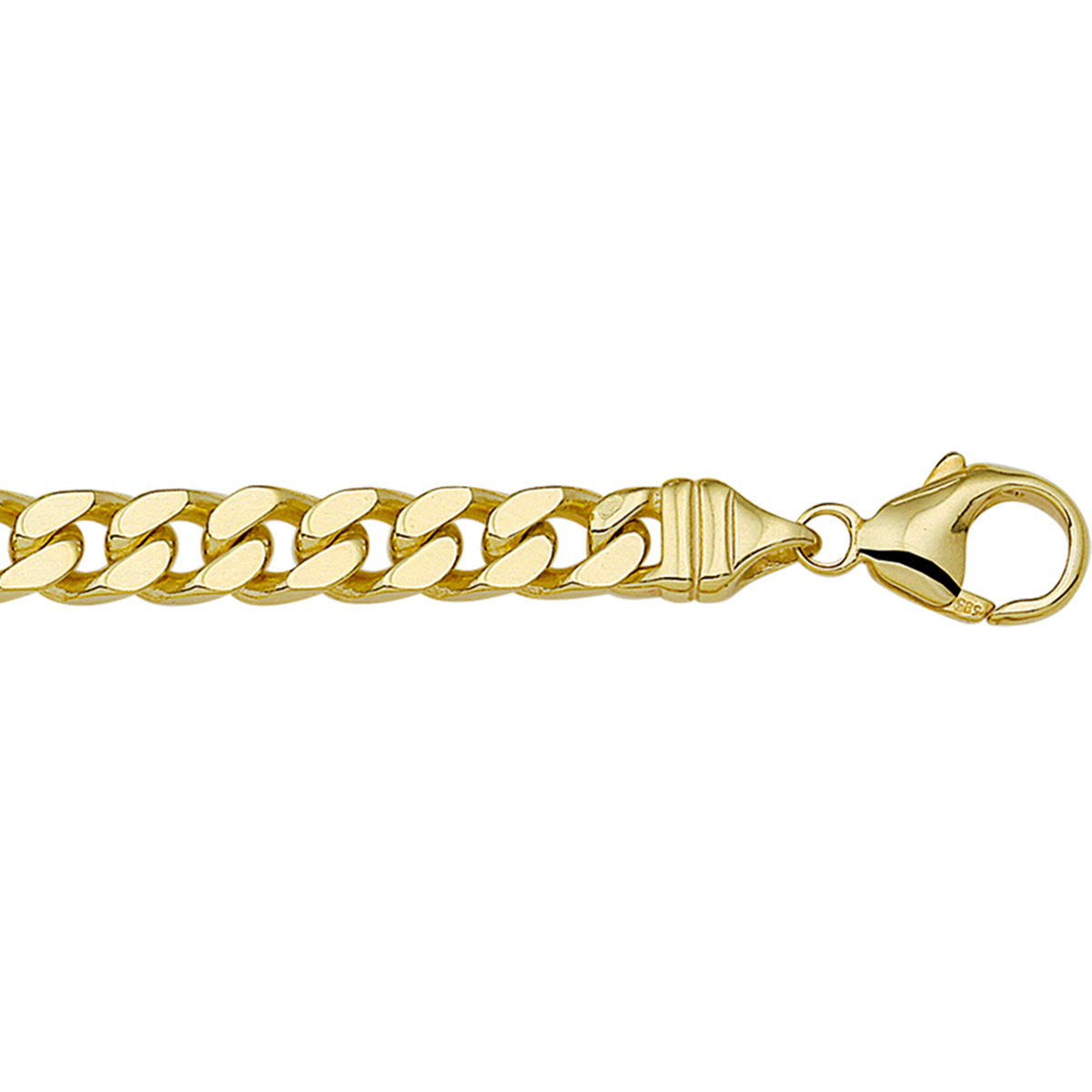 14 krt.geel gouden gourmet schakel ketting.
Doelgroep: heren
Breedte: 4.8 mm
Langste lengte: 60 mm