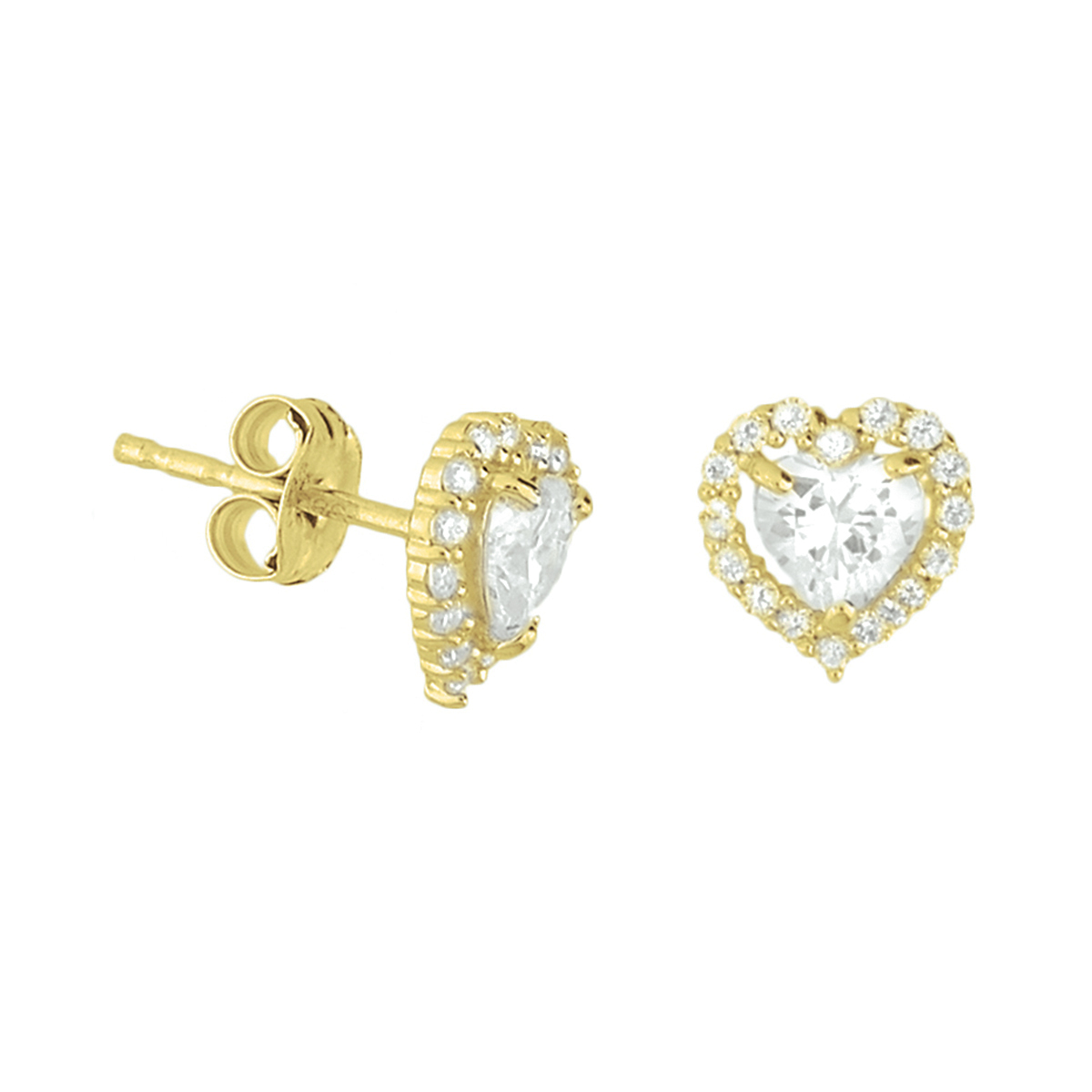 Beschrijving: Geelgouden oorknoppen met een hart en zirkonia.
Verpakt per: 1
Doelgroep: dames
Breedte: 6.5 mm
Hoogte: 7 mm
Zetting: entourage (rijzetting)