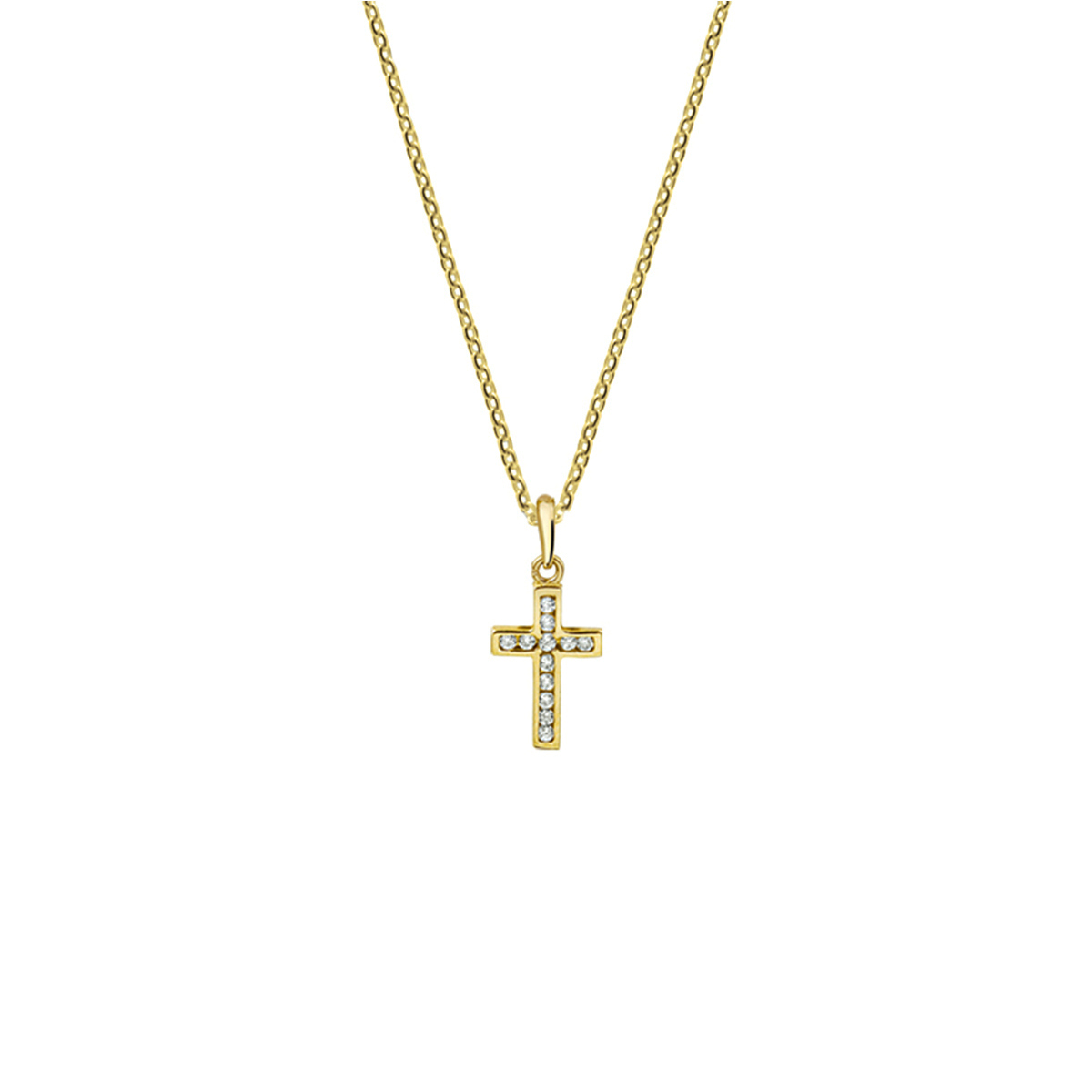 Huiscollectie Collier kruis zirkonia 40.18486 - 12.5mm