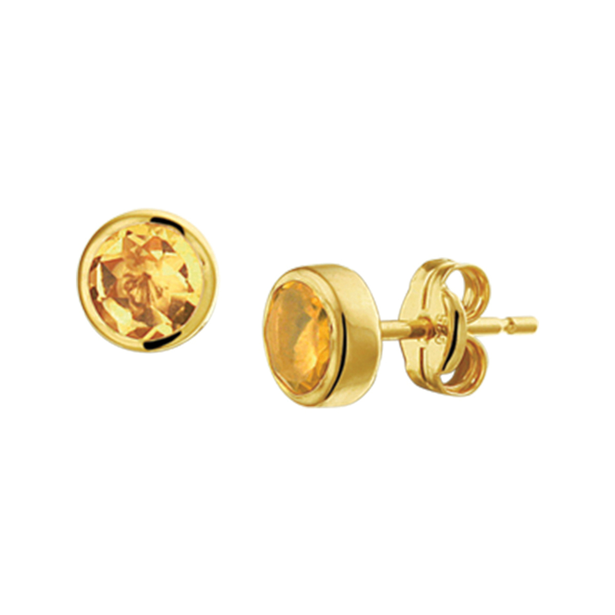 Geelgouden oorknoppen met een briljant geslepen citrien in een stevige zetkast. De oorknoppen hebben een diameter van 5.5mm en de citrien 5mm. Tip: Door het simplistische model zijn ze perfect te combineren met andere sieraden uit onze collectie of uit je eigen stash!