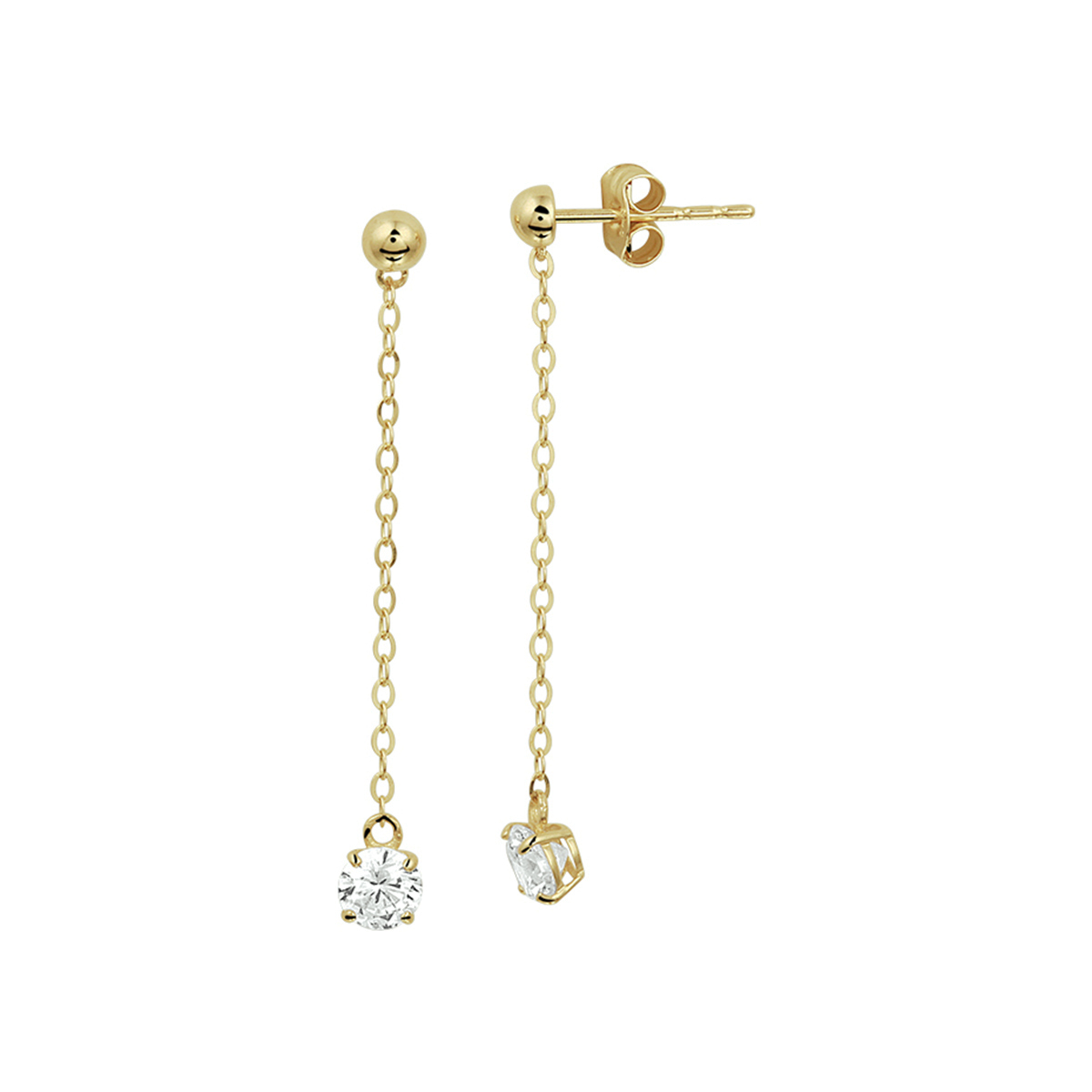 Beschrijving: Geelgouden oorhangers met een anker schakel van 3.3cm uitgevoerd met briljant geslepen zirkonia van 4mm en stevige poussette sluiting. Tip: Combineer de oorhangers met zirkonia sieraden uit onze collectie en maak zo een mooie set!.
Verpakt per: 1
Doelgroep: dames
Hoogte: 35 mm
Zetting: solitaire (chatonzetting)