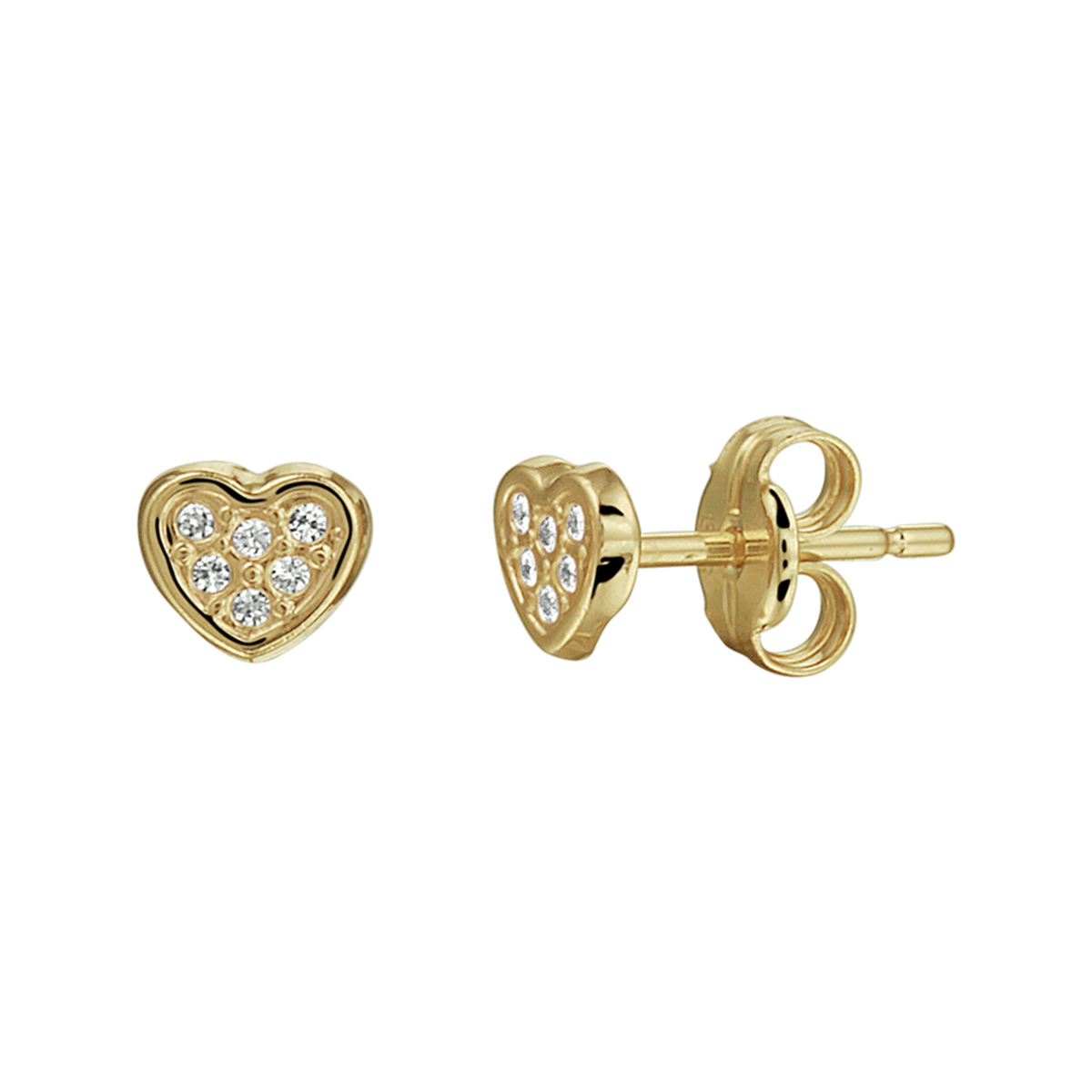 Gouden Oorsteker Hart Zirkonia
Breedte: 4.8 mm
Hoogte: 4.3 mm
Zetting: pave