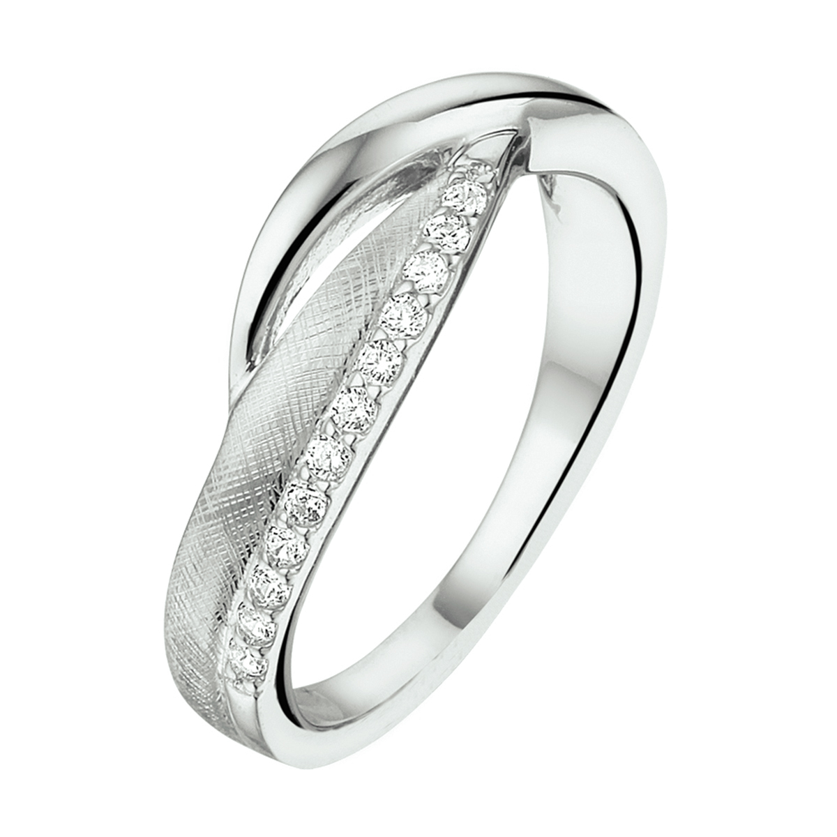 Zilveren dames ring