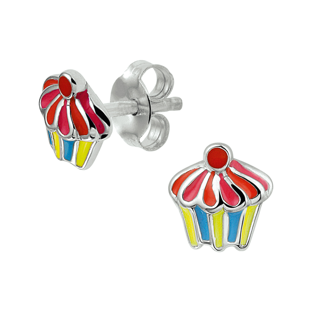 Beschrijving: Super leuke gerhodineerd zilveren cupcake oorknoppen uitgevoerd met verschillende kleuren emaille. De oorknoppen hebben een afmeting van 7x6.5mm. U kunt deze oorknoppen combineren met bijpassende sieraden uit onze collectie.
Doelgroep: kinderen
Breedte: 6.5 mm
Hoogte: 7 mm