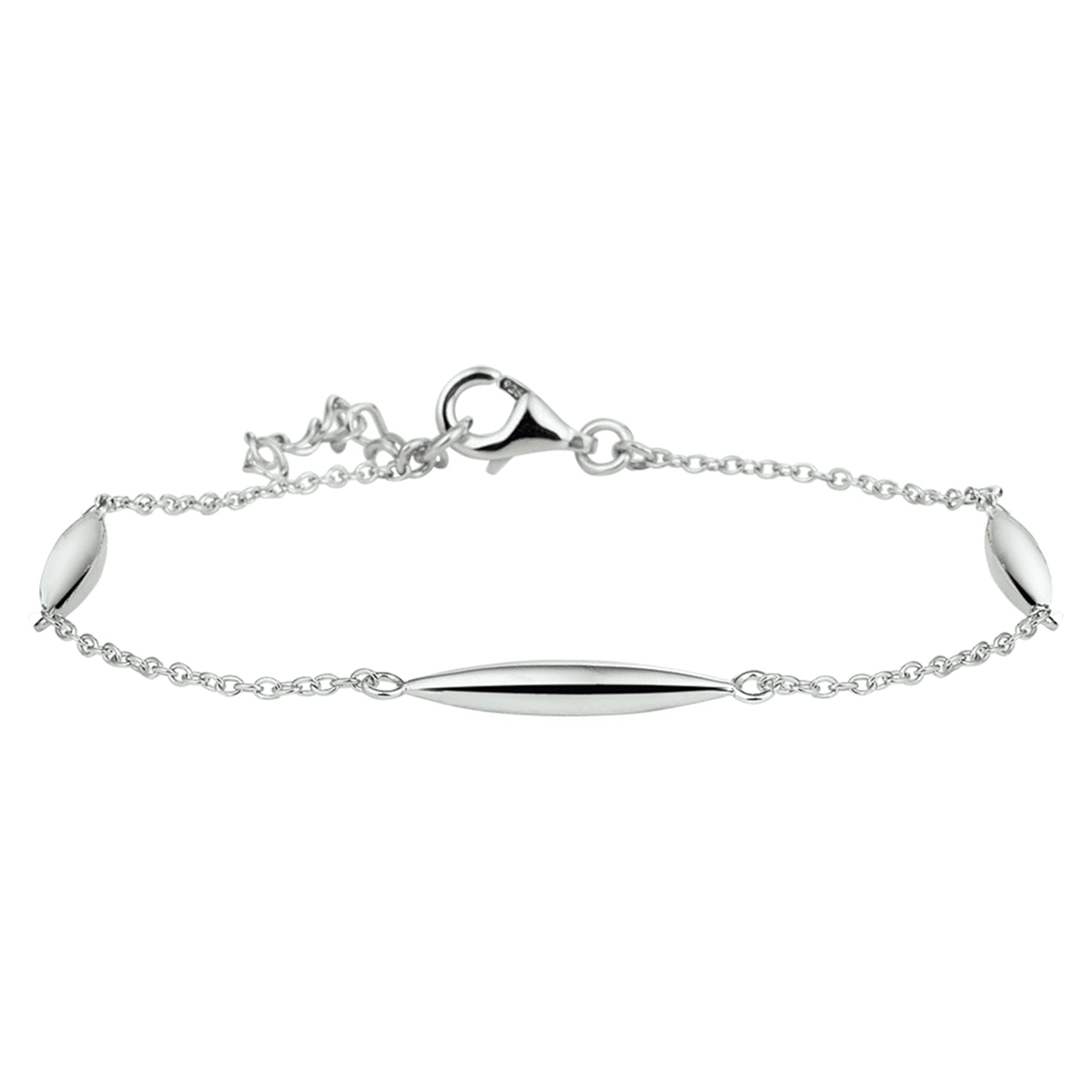 Beschrijving: Trendy zilveren armband met een lengte van 16.5cm met een extensie van 2.5cm en een schakelbreedte van 3.0mm. Deze armband is uitgevoerd met een stevige karabijn sluiting. Tip: De armband is perfect te combineren met bijpassende sieraden uit onze collectie en met sieraden uit je eigen stash! 
Verpakt per: 1
Doelgroep: dames
Breedte: 3 mm
Kortste lengte: 16.5 mm
Langste lengte: 19 mm