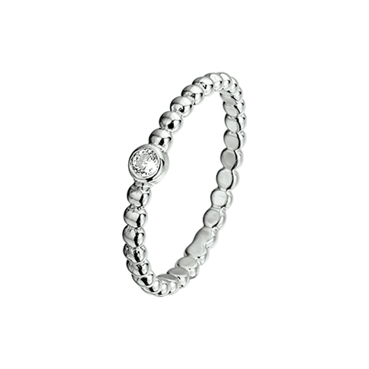 ring zirkonia zilver gerhodineerd