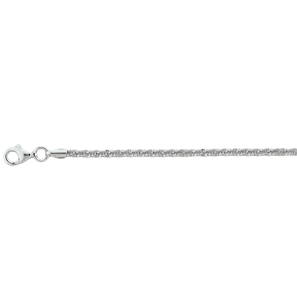 zilveren armband, glitter 2,2mm 19cm