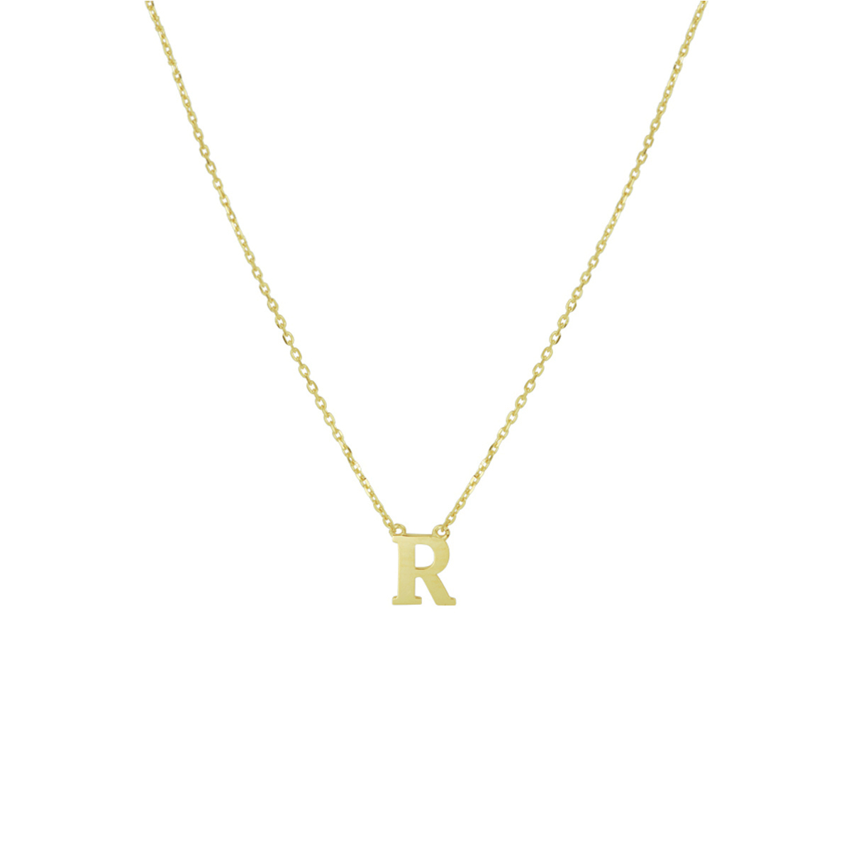 GOUDEN COLLIER LETTER R

14k Geelgouden anker collier uitgevoerd met de letter R. Het collier heeft draaglengtes van 40, 42 en 44cm. De letter heeft een afmeting van 6x5.5mm.