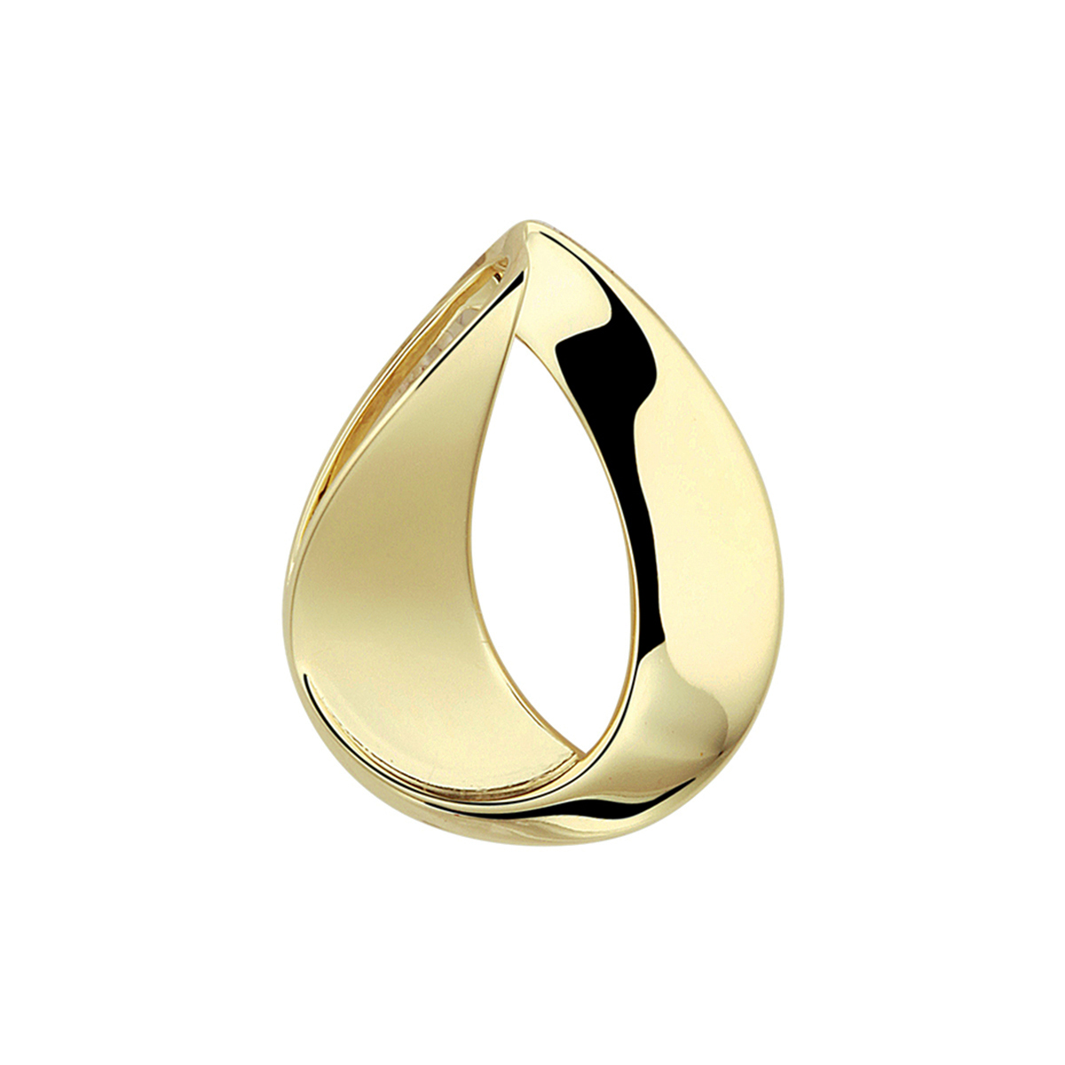 14k Geelgouden hanger. De hanger heeft een afmeting van 18x14.5mm.