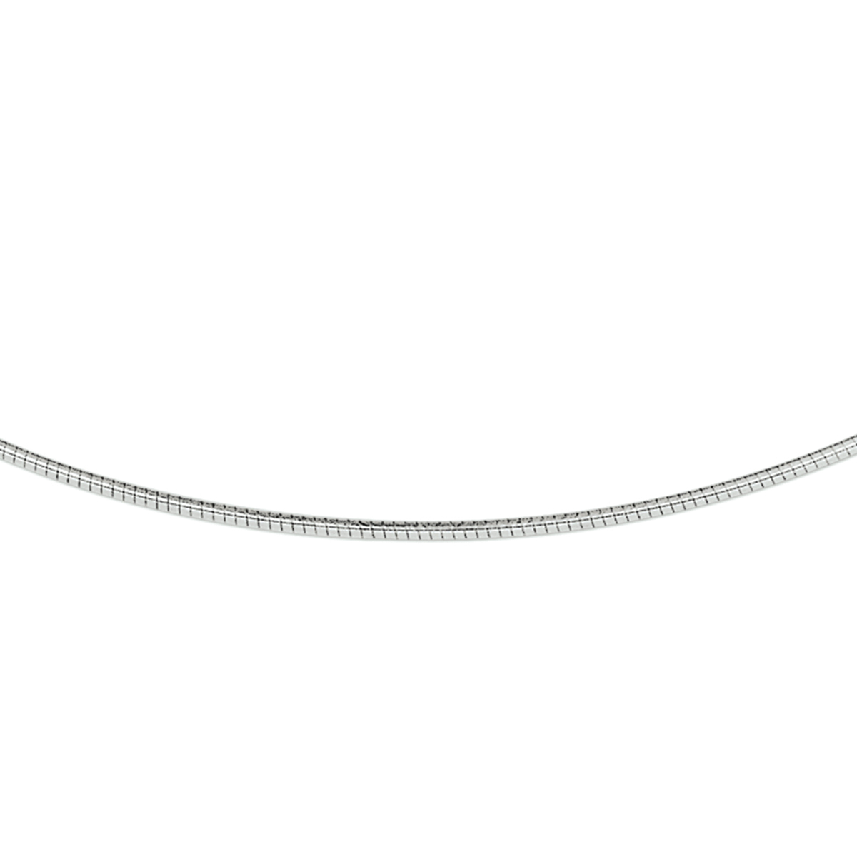 585 witgoud | omega rond 1.1mm dik | 38cm