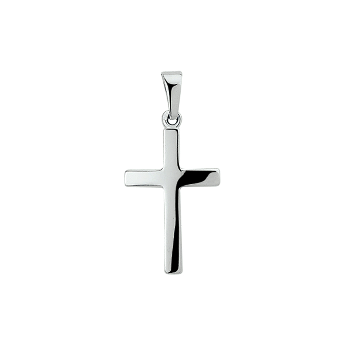 14 karaats witgouden hanger kruis poli
Breedte: 12 mm Hoogte: 20.5 mm