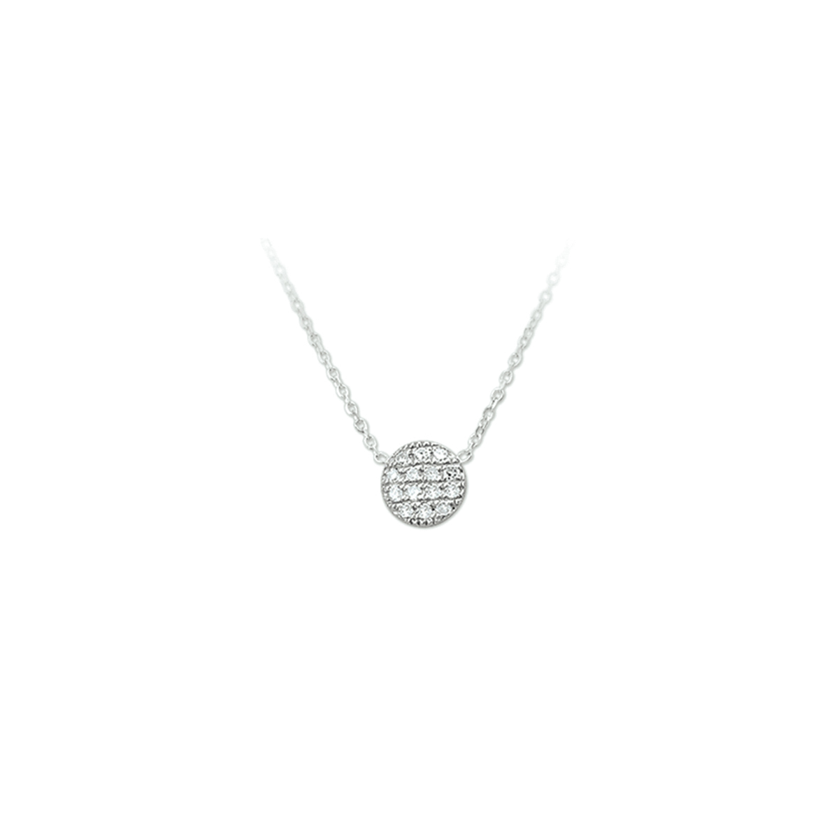 Beschrijving: Glam up your outfit! Dit collier met diamant sprankelt je tegemoet en geeft je look direct een chique uitstraling. Details: Witgouden collier met diamant. De lengte bedraagt 40cm met 2cm extensie. Het collier is onderdeel van een set. 
Verpakt per: 1
Doelgroep: dames
Kortste lengte: 40 mm
Langste lengte: 42 mm
Zetting: pave