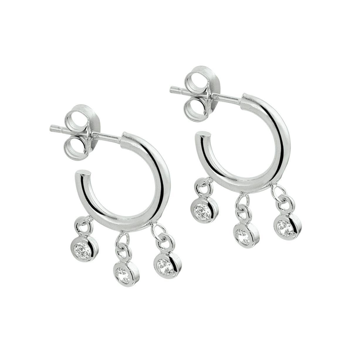 Beschrijving: Trendy gerhodineerd zilveren stekercreolen met een hoogte van 17mm. Uitgevoerd met schitterende zirkonia in 3 poli afgewerkte zetkasten met een diameter van 3mm. Tip: Leuk om kado te geven! Zie je ze al stralen? 
Verpakt per: 1
Doelgroep: dames
Breedte: 3 mm
Hoogte: 3 mm
Zetting: entourage (kastzetting)