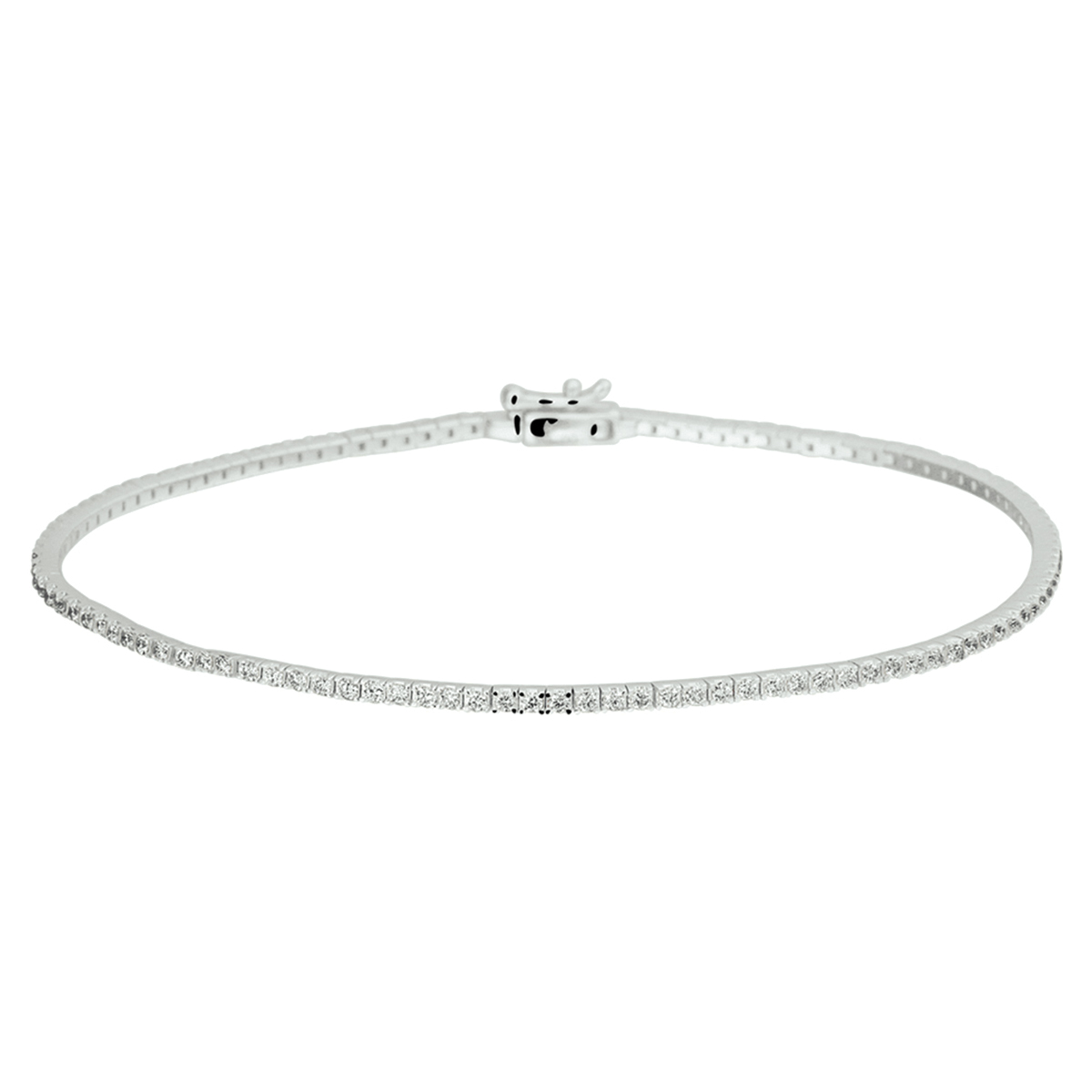 14. kt wit gd briljant tennisarmband  1.00 ct G-SI  18.cm