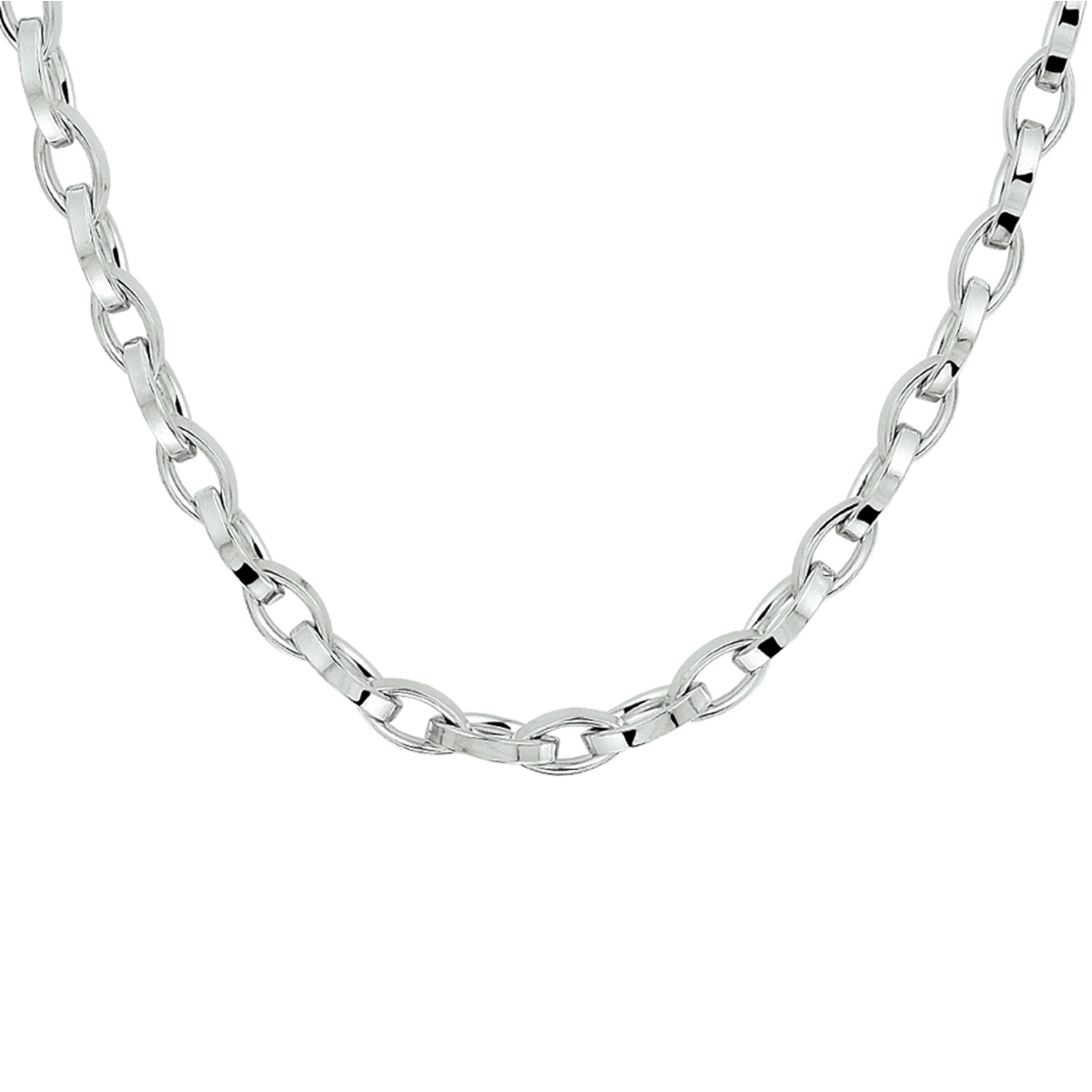 Stijlvol gerhodineerd zilveren collier uitgevoerd met een anker schakel van 5.2mm en een stevige karabijn sluiting. Het collier heeft een draaglengte van 45cm. Info: Gerhodineerd zilver is door de rhodiumlaag beter bestand tegen verkleuren en krassen.