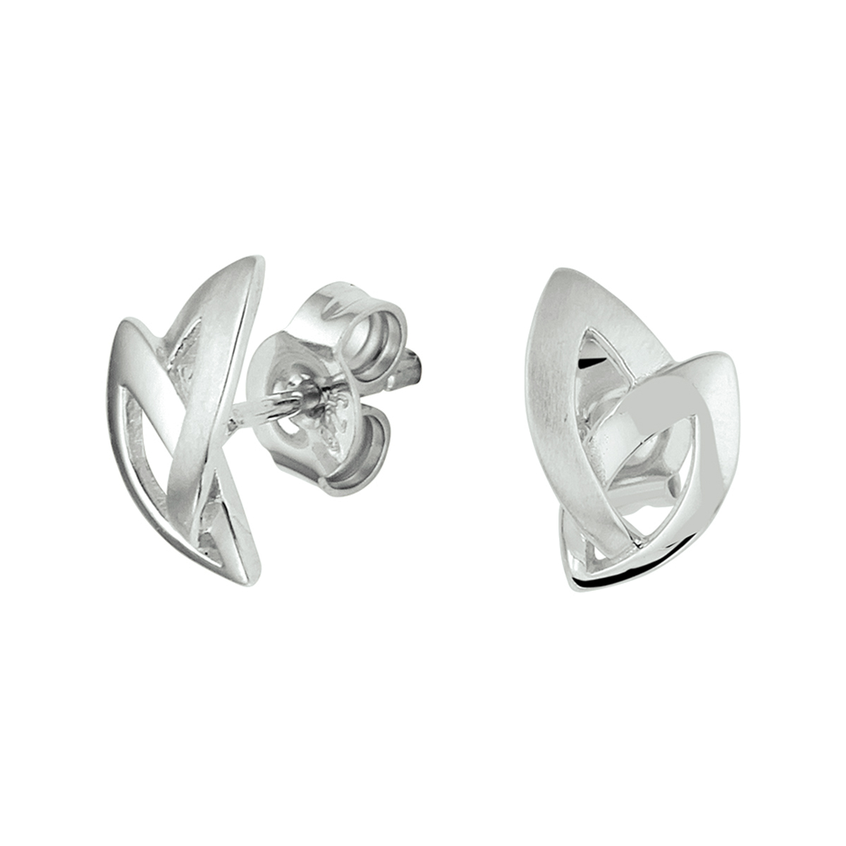 Beschrijving: Gerhodineerd zilveren poli/mat oorknoppen met een afmeting van 10.3x6.7mm. De oorknoppen zijn te combineren met bijpassende sieraden uit onze collectie.