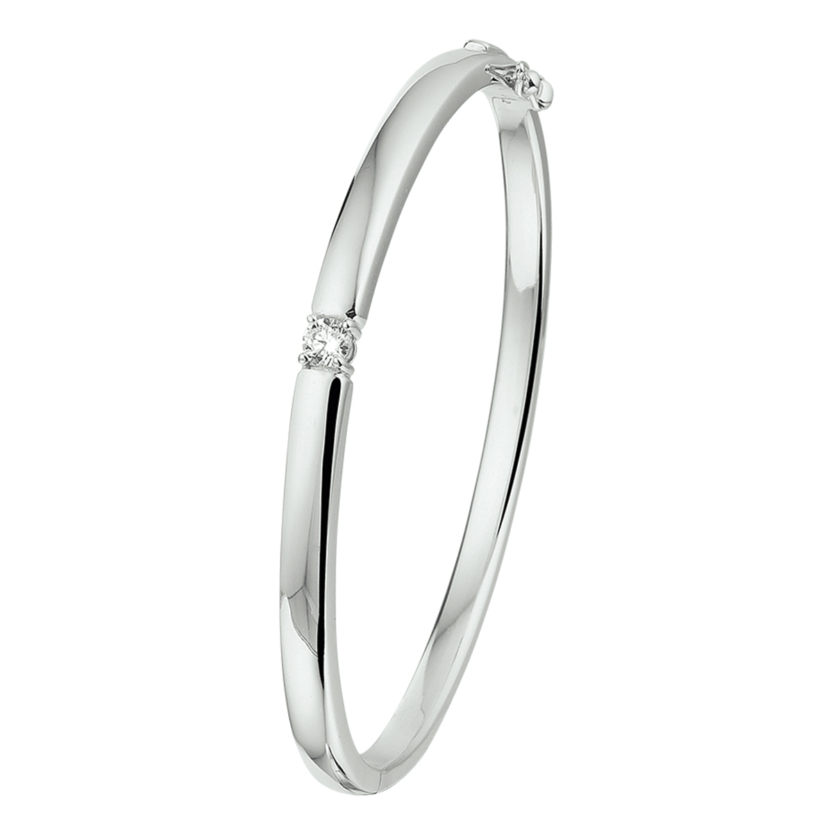Beschrijving: Gerhodineerd zilveren bangle uitgevoerd met een chaton met een schitterende zirkonia. Tip: Combineer deze bangle met bijpassende sieraden uit onze collectie of vanuit je eigen stash en creeer zo elke keer weer een nieuwe look.