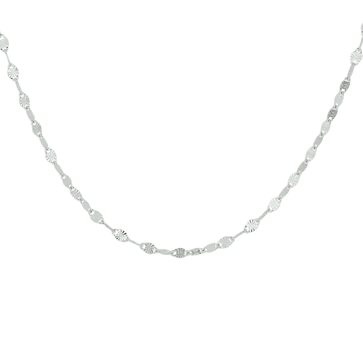 Breedte: 2.5 mm 
Kortste lengte: 40 cm
Langste lengte: 44 cm


