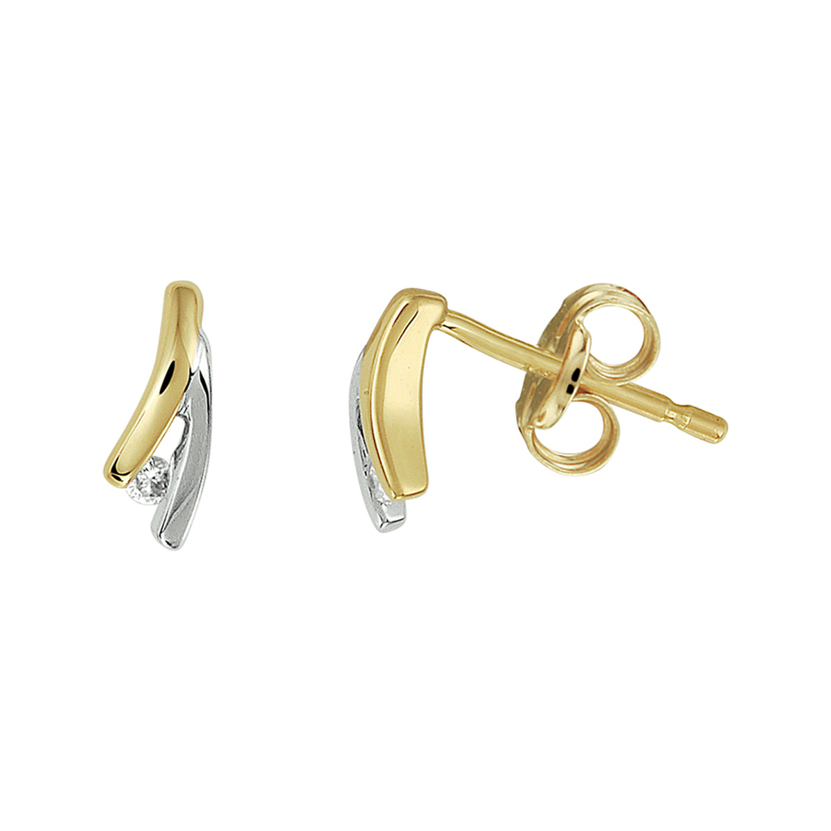 Breedte: 3.5 mm
Hoogte: 8.5 mm
Zetting: solitaire (span zetting)
2x 0.015CT diamant