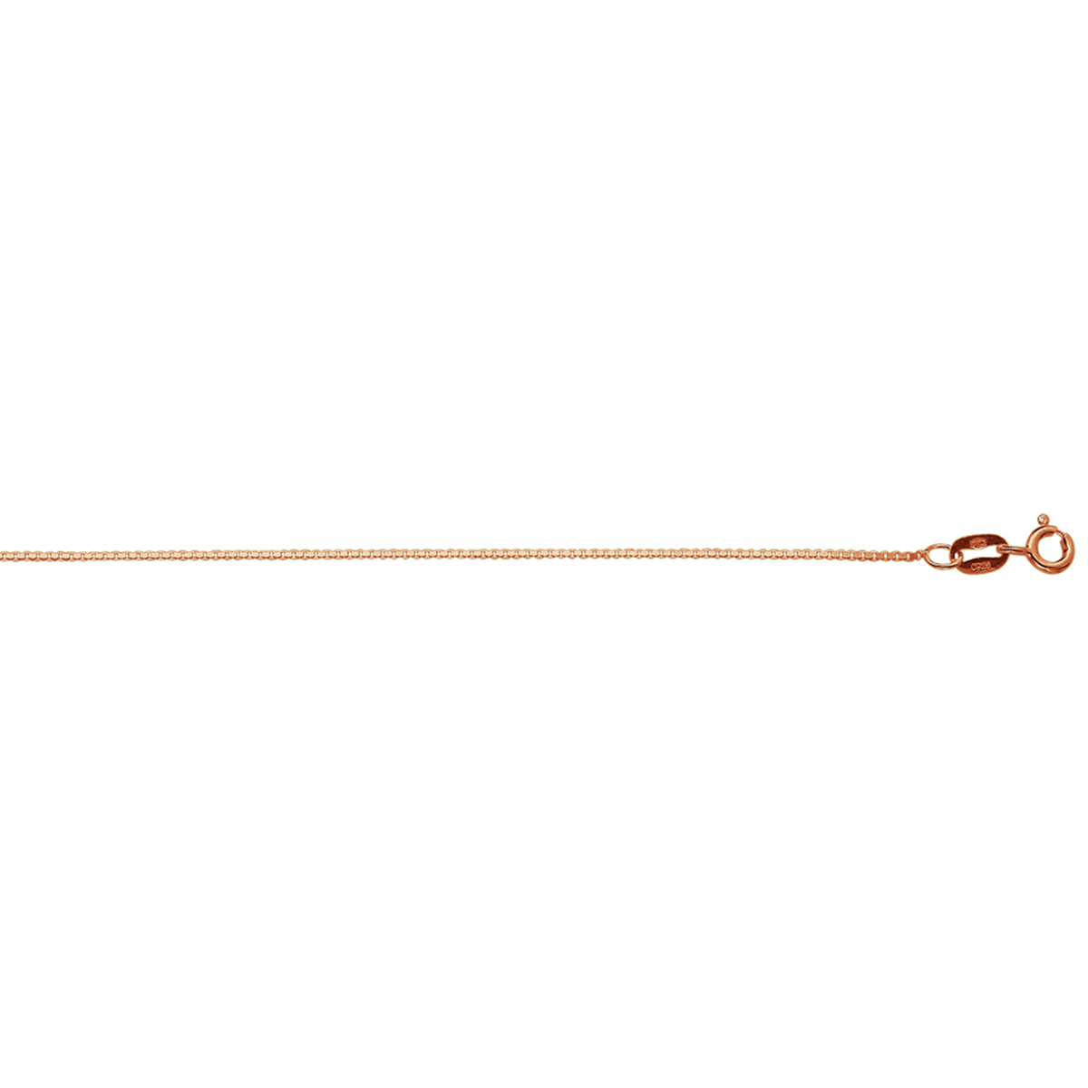 Rosegouden 0.8mm venetiaans collier met een lengte van 42cm uitgevoerd met een stevige veerring. Een goede garderobe begint bij de basis en ditzelfde geldt voor een tijdloze sieradencollectie! Dit basic collier past bij iedere outfit en zijn met veel andere sieraden te combineren.