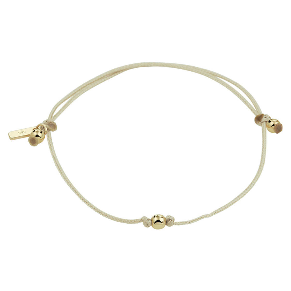 Armband katoen bolletje 13 - 19 cm