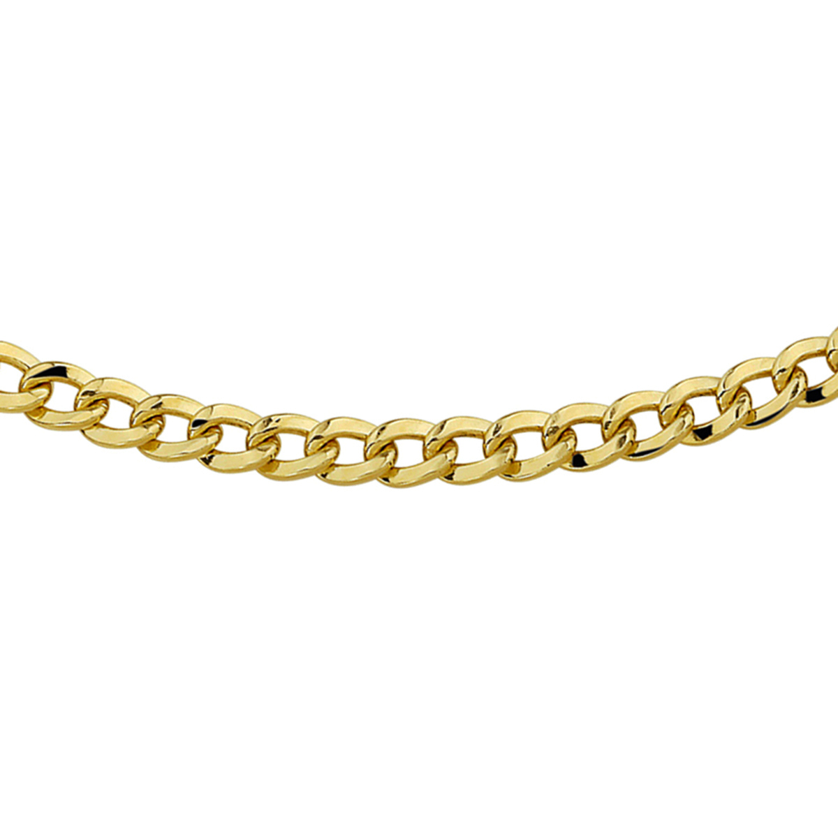14 Karaat massief- geelgouden gourmet schakel ketting van 50 cm met een zilveren KERN. Dit Zilgold collier is zoals bij wet verplicht bij de aanzet van de sluiting voorzien van een Nederlands waarborg keurmerk van zowel 14 karaats goud (585) even als een Sterling Zilver (925) keurmerk.
