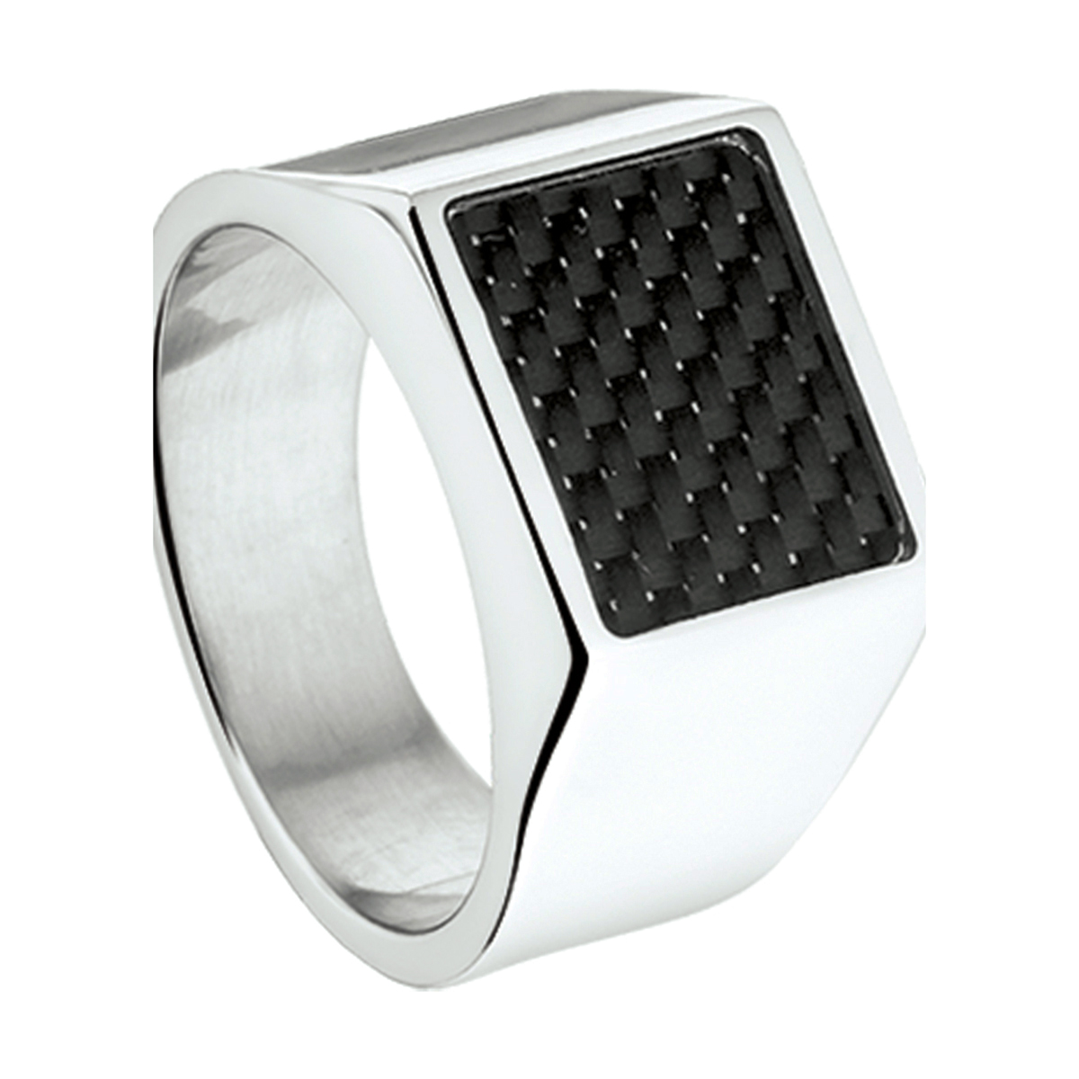 Stalen zegelring met carbon. 
Uniekenummer serie: 27067
Verpakt per: 1
Doelgroep: heren
Ringmaat: 21.00 mm (66)
Breedte: 12 mm
