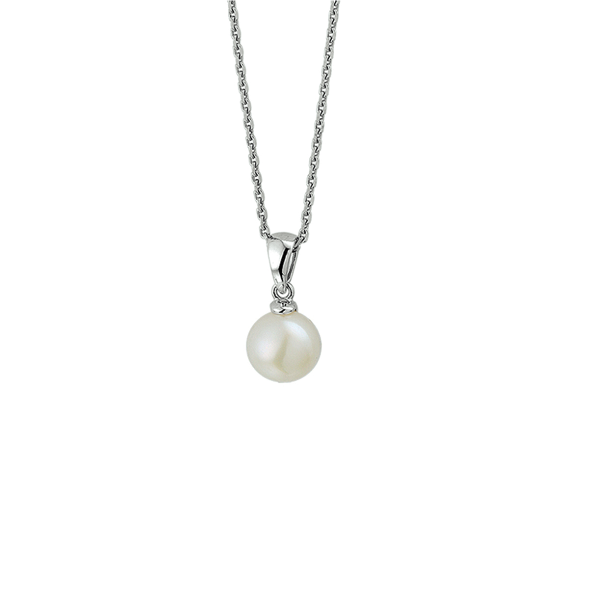 Beschrijving: Gerhodineerd zilveren collier met zoetwaterparel. De lengte bedraagt 41cm met 4cm extensie en de schakelbreedte is 1.3mm.
Verpakt per: 1
Doelgroep: dames
Breedte: 1.3 mm
Kortste lengte: 41 mm
Langste lengte: 45 mm
