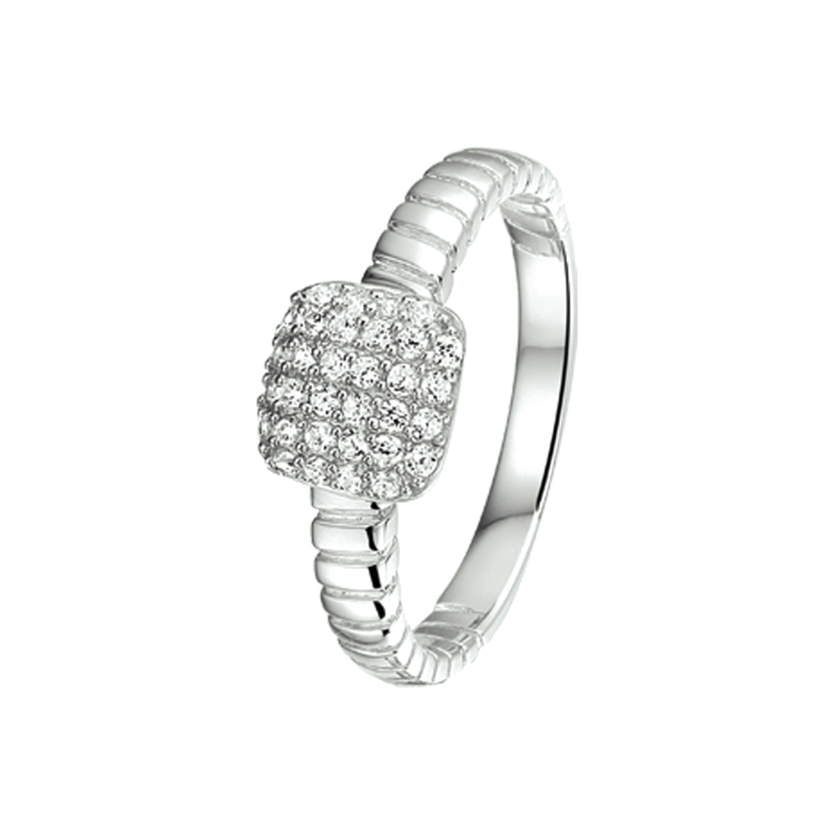 zilveren ring met zirconia