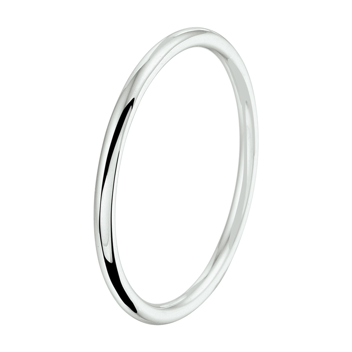 14k Witgouden aanschuifring. De ring heeft een breedte van 1.3mm.
