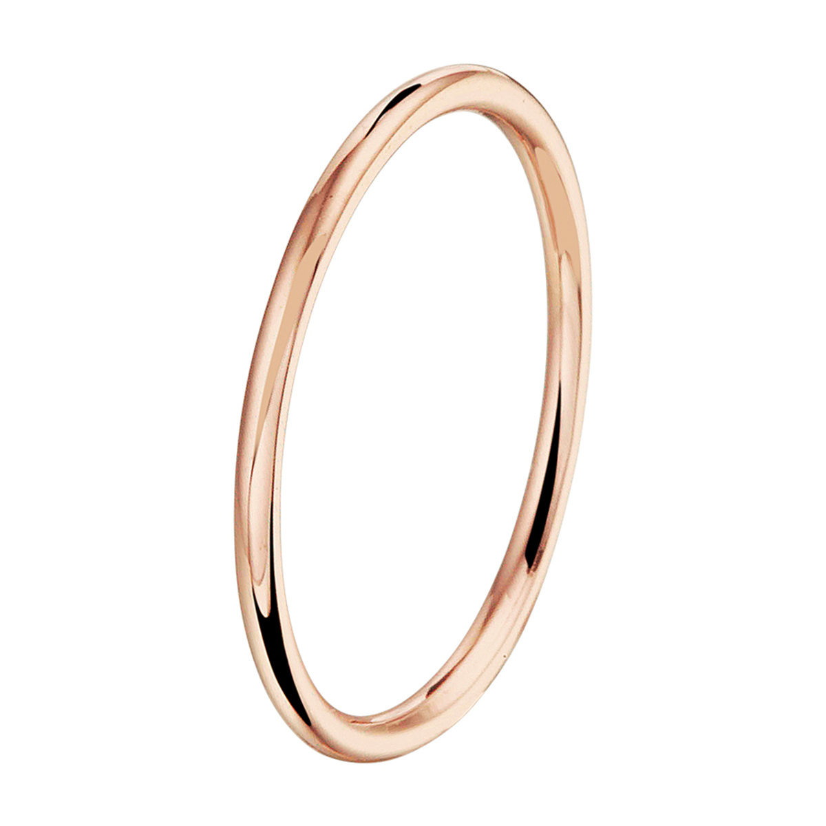 14k Rosegouden aanschuifring. De ring heeft een breedte van 1.5mm.