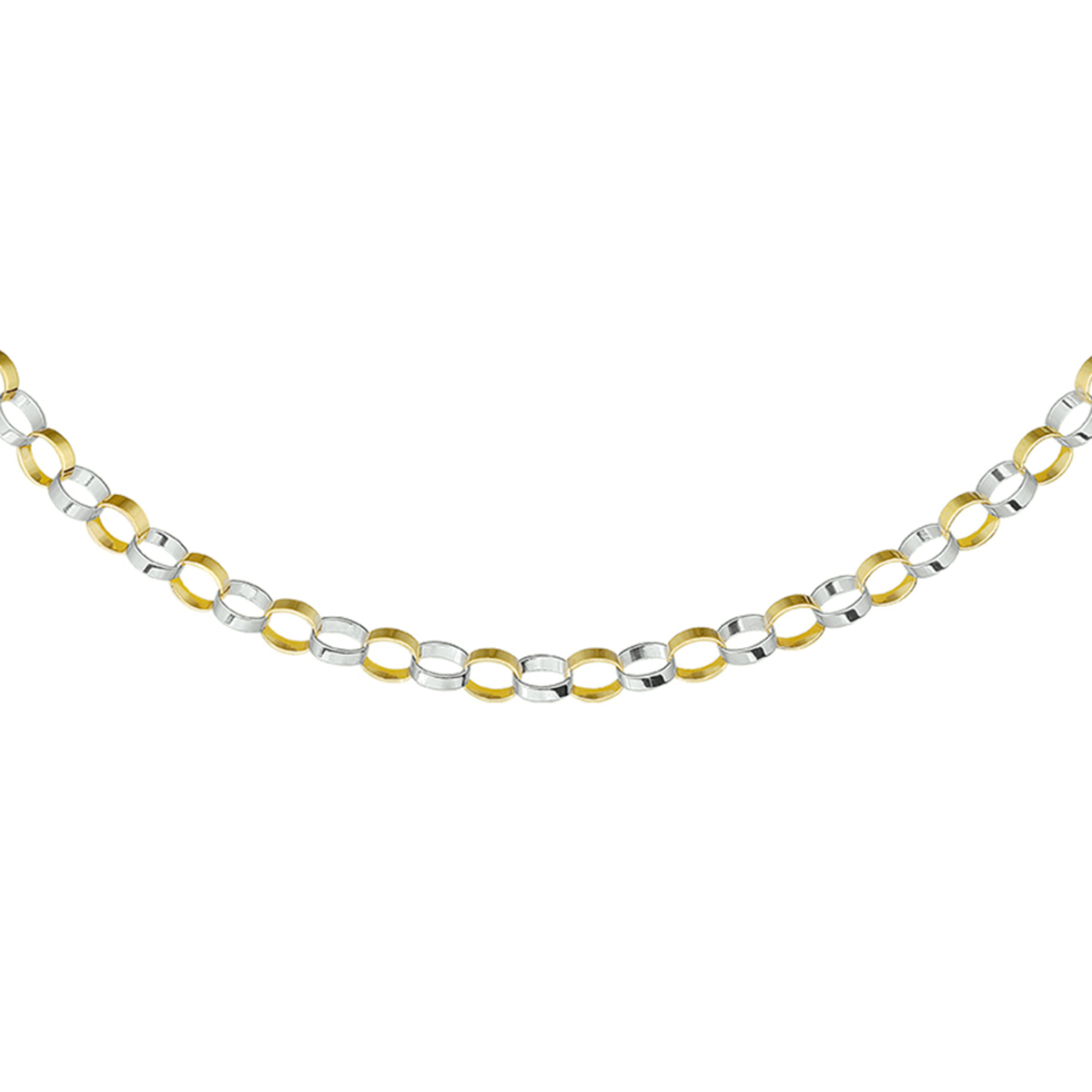 Beschrijving: De schakel van dit collier is subtiel en opvallend tegelijk. Maak de set compleet met bijpassende armband. Details: Bicolor wit- en geelgouden collier met jasseron schakel. Het collier is onderdeel van een set. 
Breedte: 4.5 mm
Langste lengte: 43 mm