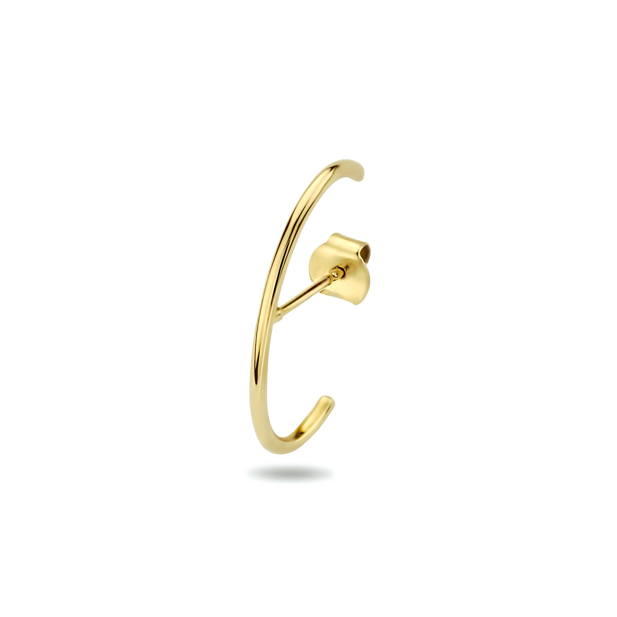 14k Geelgouden oorsteker. De oorsteker heeft een afmeting van 22.5x1mm en wordt per stuk verkocht.