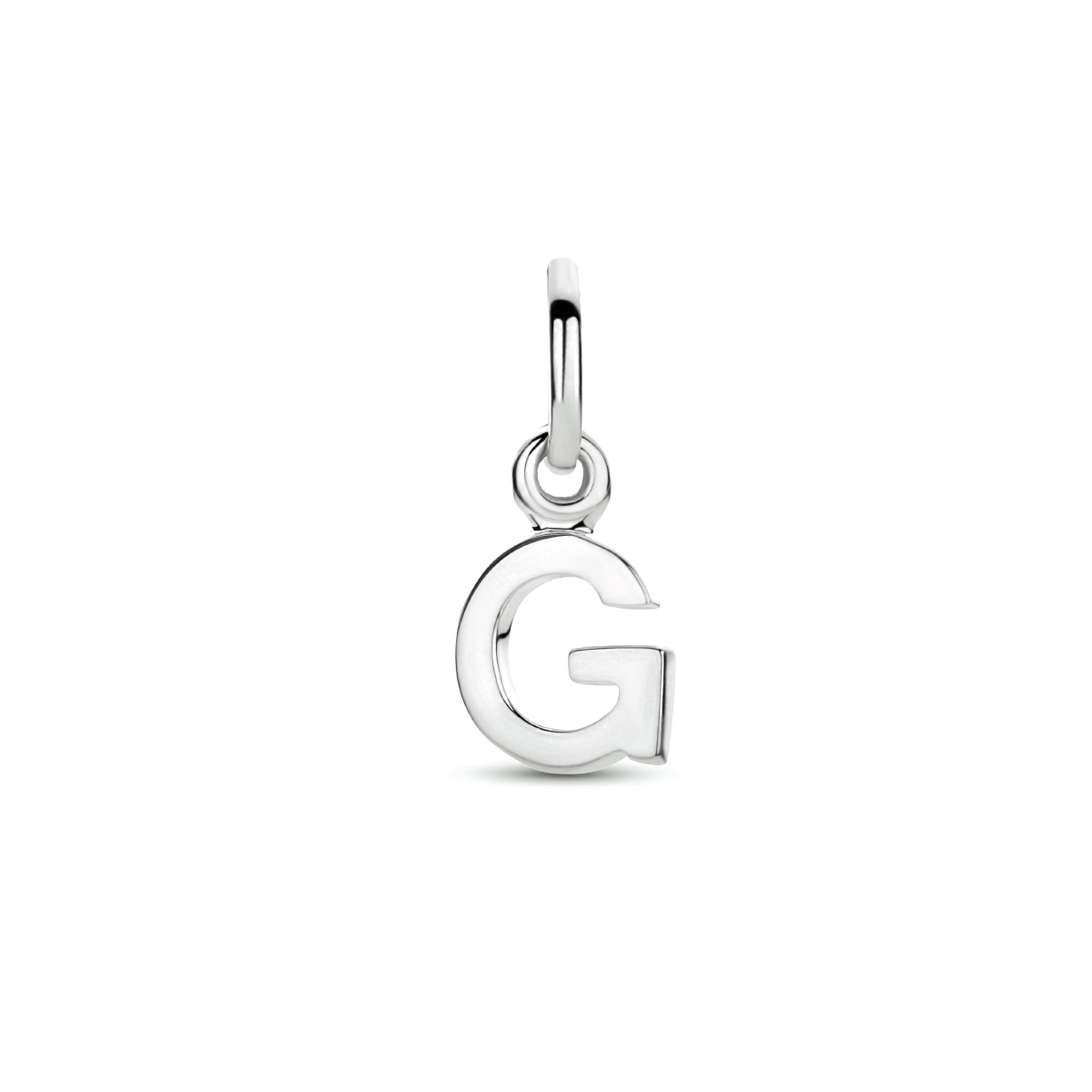 Gerhodineerd 925 zilveren hanger uitgevoerd in een letter.