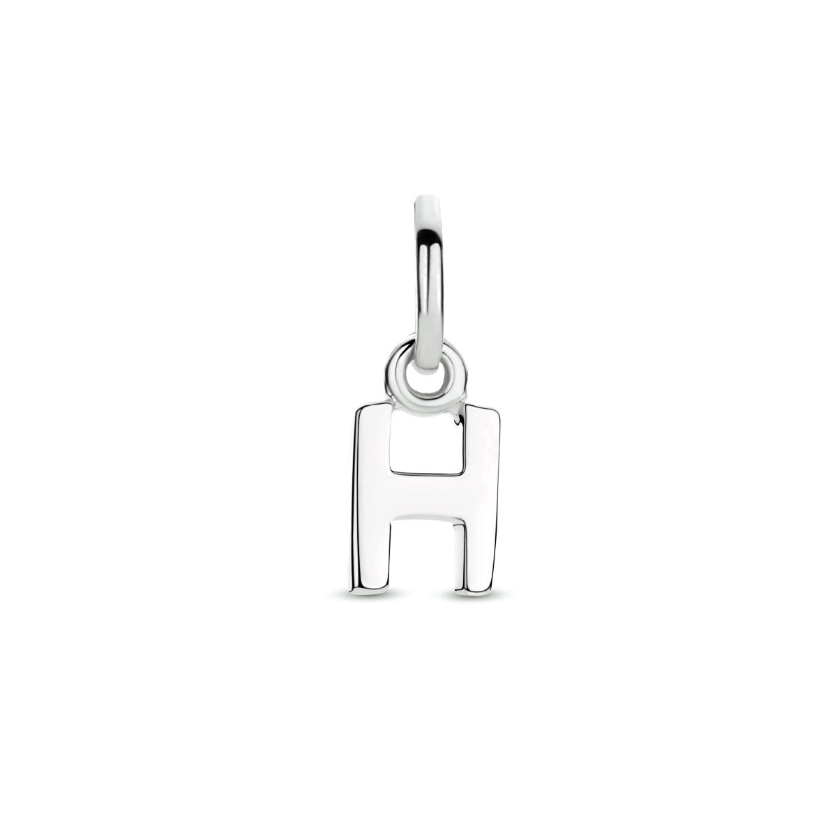 Deze zilveren letter H hanger is gemaakt van hoogwaardig sterling zilver en heeft een prachtige glans. Het kan gedragen worden aan een ketting naar keuze en is perfect voor het personaliseren van je sieraden collectie. Draag het alleen voor een subtiele look of combineer het met andere hangers voor een unieke uitstraling. Voeg deze tijdloze hanger toe aan je accessoirecollectie en laat je persoonlijkheid stralen.