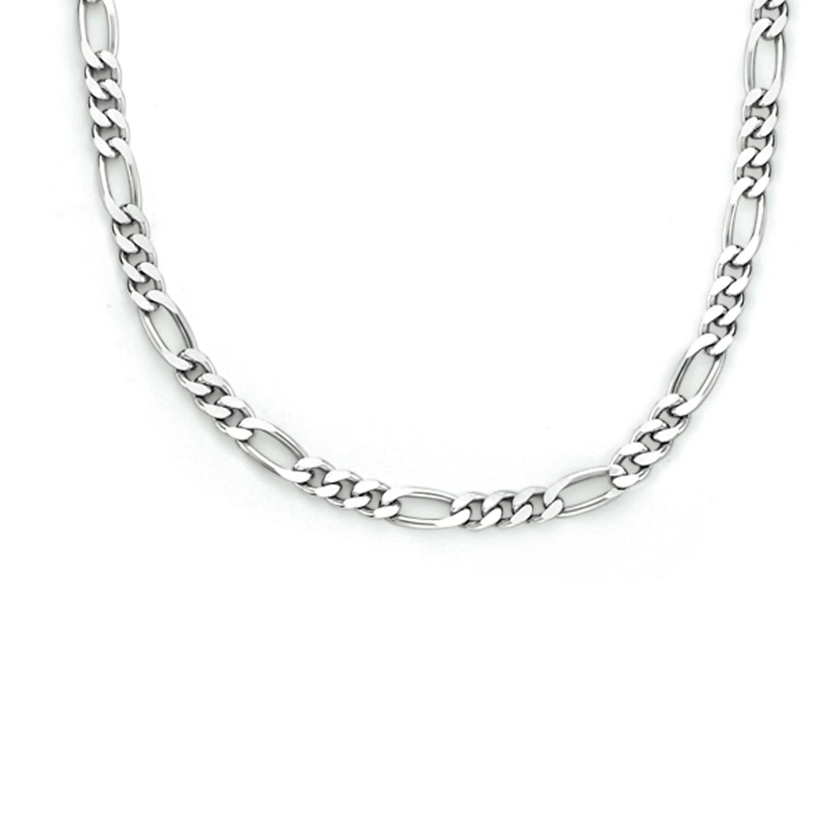 zilveren lengtecollier, figaro 2,2mm 60cm