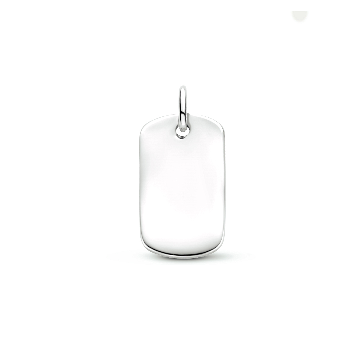 Zilveren hanger graveerplaat Tag 14.5 x 8.5