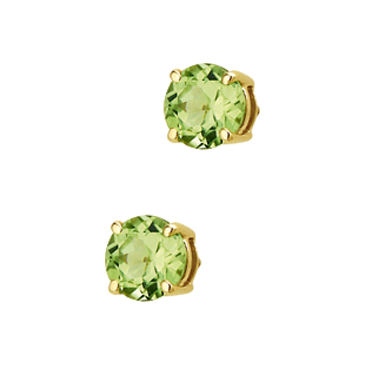 Gouden Oorknoppen met Peridot