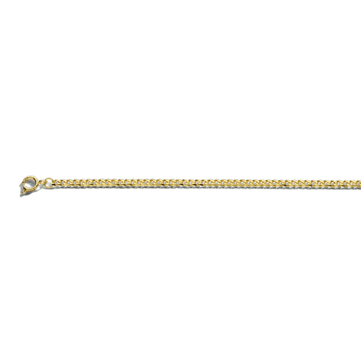 Edelstaal armband verguld geel gourmet 16-19cm