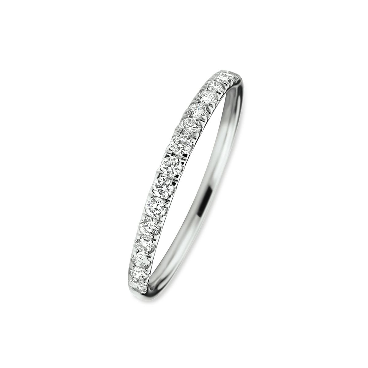 witgouden ring met 0.255crt. diamant