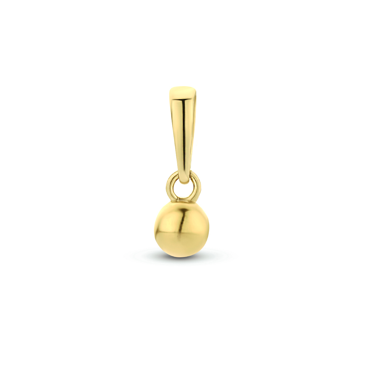 Deze 14k geelgouden hanger is een stijlvol bolletje dat perfect is voor dagelijks gebruik. De hanger heeft een tijdloos ontwerp en kan gemakkelijk worden gecombineerd met andere sieraden. Draag het aan een fijne gouden ketting voor een elegante uitstraling, of voeg het toe aan een armband voor een speelse touch. Een veelzijdig sieraad dat zeker een aanvulling is op je collectie!
