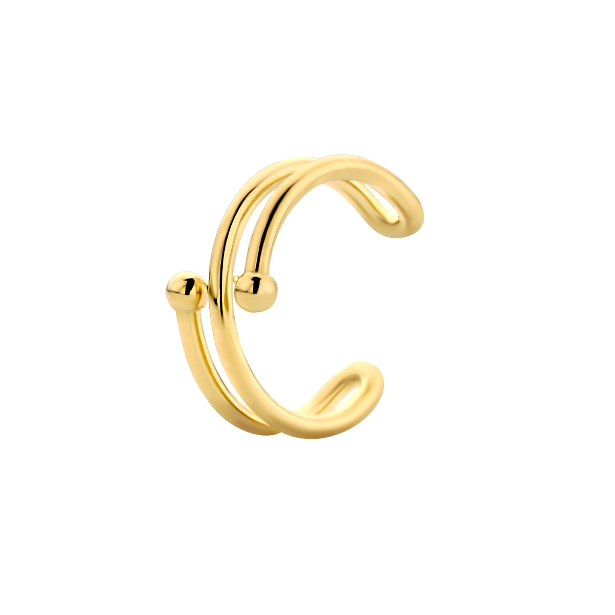 14k Geelgouden earcuff. De earcuff heeft een afmeting van 10,5x6mm en wordt per stuk verkocht.