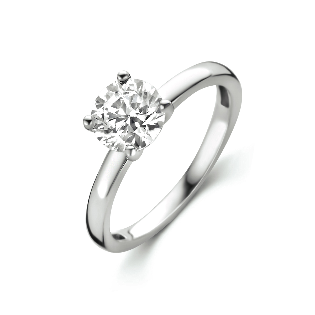 Gerhodineerd 925 zilveren ring uitgevoerd met een schitterende zirkonia. De ring heeft een breedte van 6.5mm.