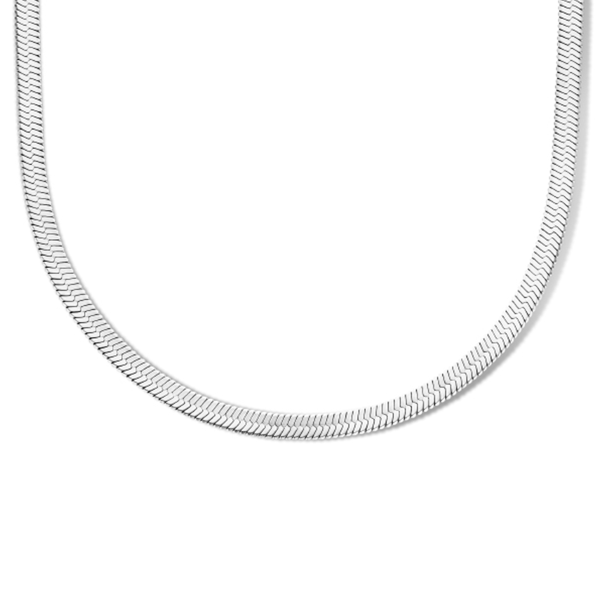 Stalen omega collier met een schakelbreedte van 4.2mm en een karabijn sluiting. Het collier heeft een draaglengte van 42cm met een extensie van 4cm.
