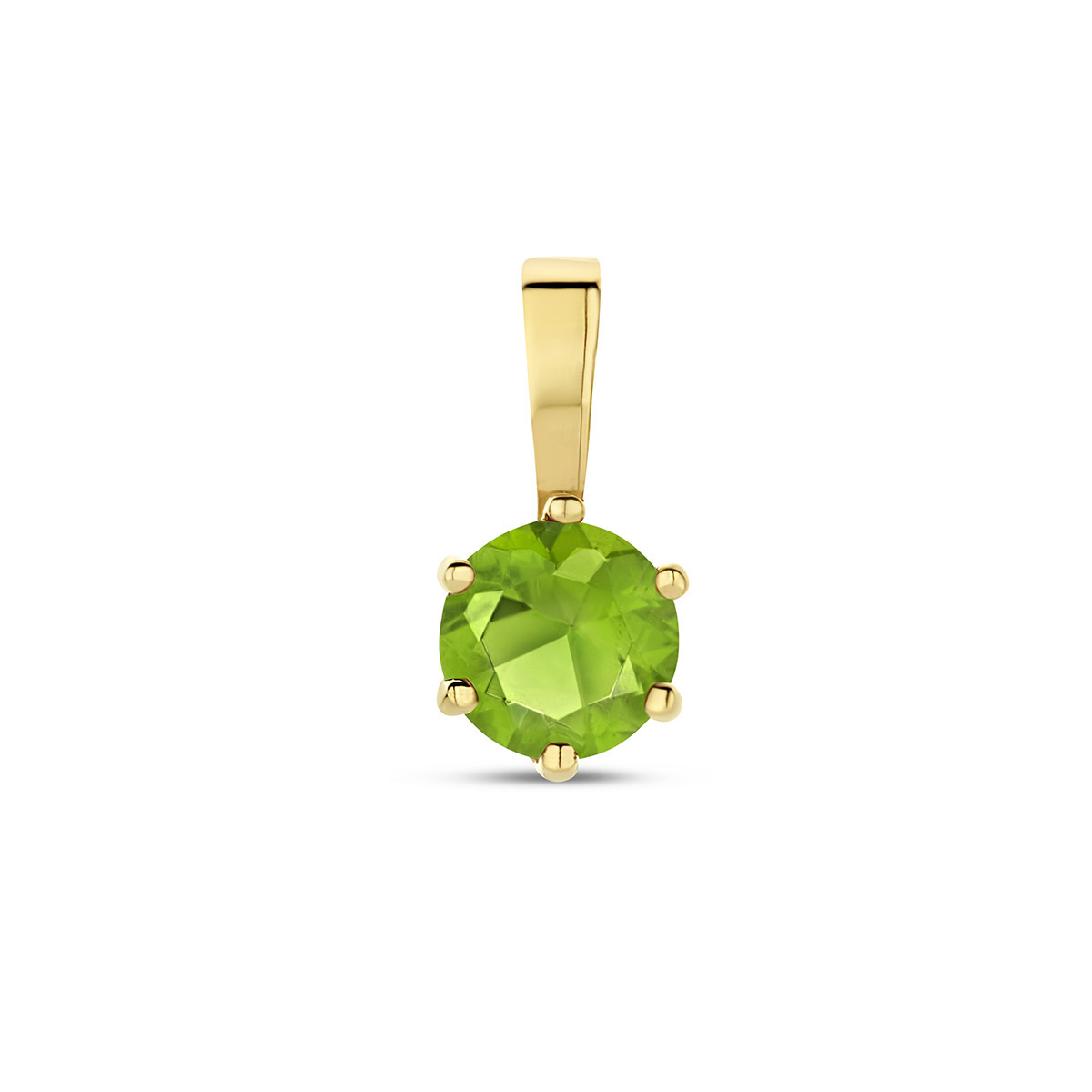 Gouden Hanger met Zirconia Peridot, augustus
