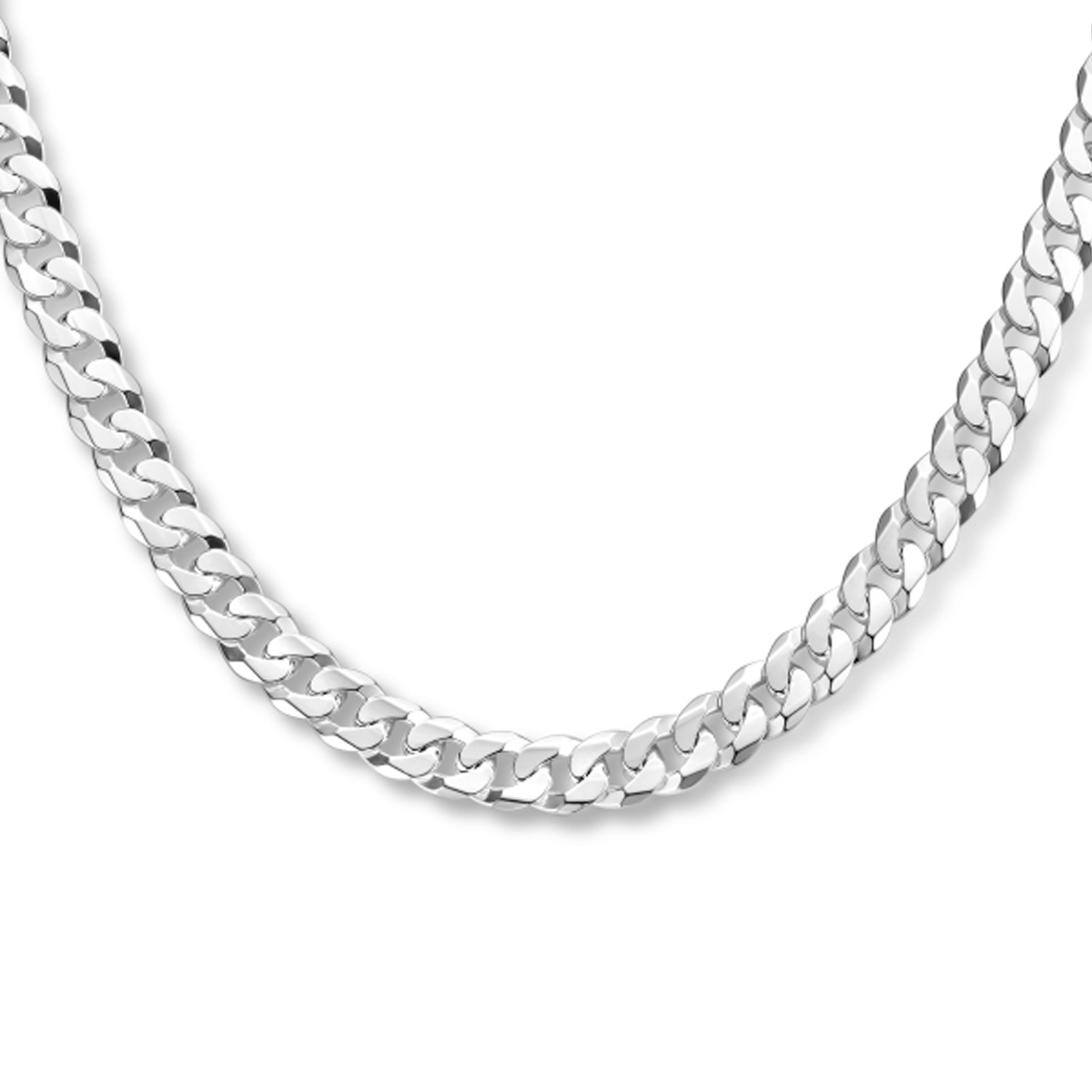 925 Zilveren collier met een gourmette schakel van 7.8mm. Uitgevoerd met een karabijn sluiting.