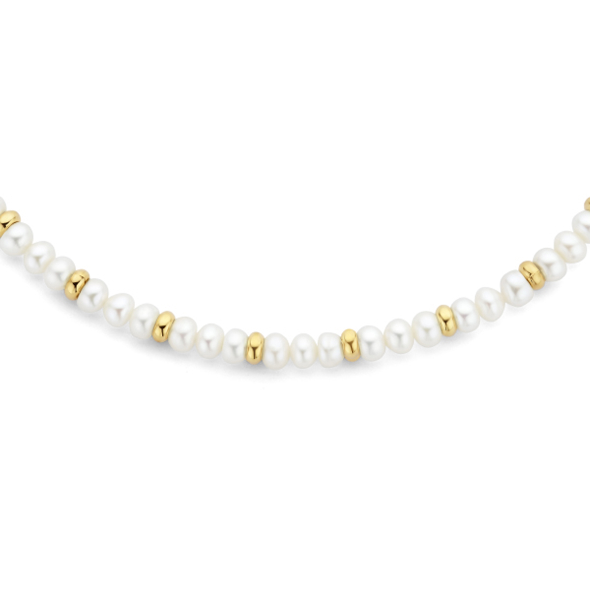 Collier parels en bolletjes 6,5 mm 41 + 5 cm 1 micron