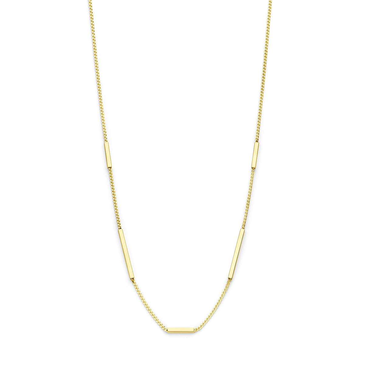 GEELGOUDEN COLLIER 44CM