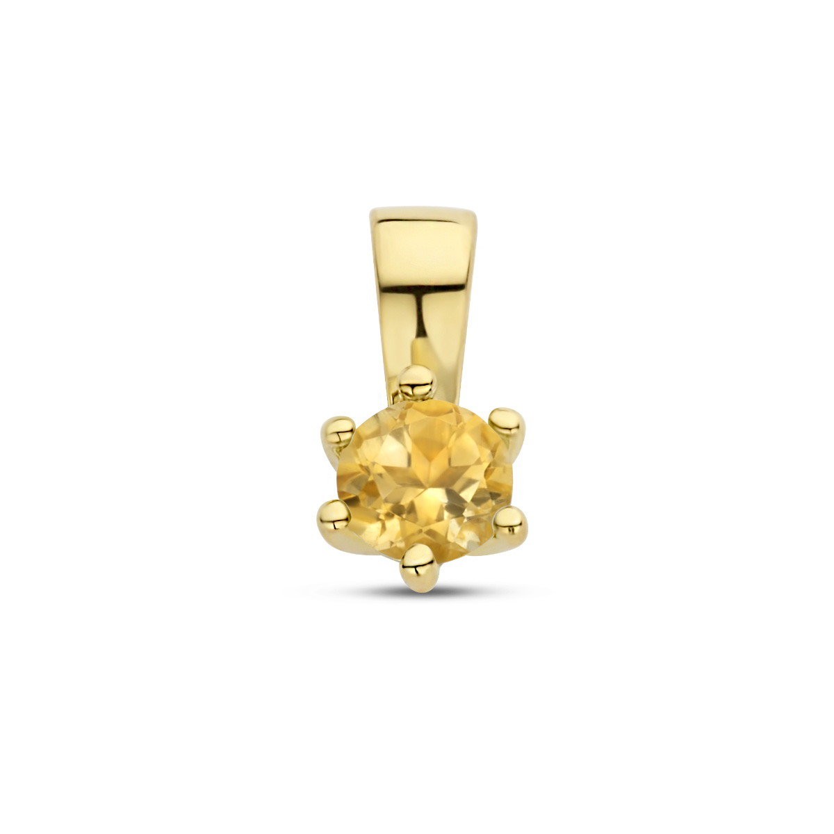 21.02813 | Zilver vergulde hanger | November | Citrien | 4 mm | 0,26 ct