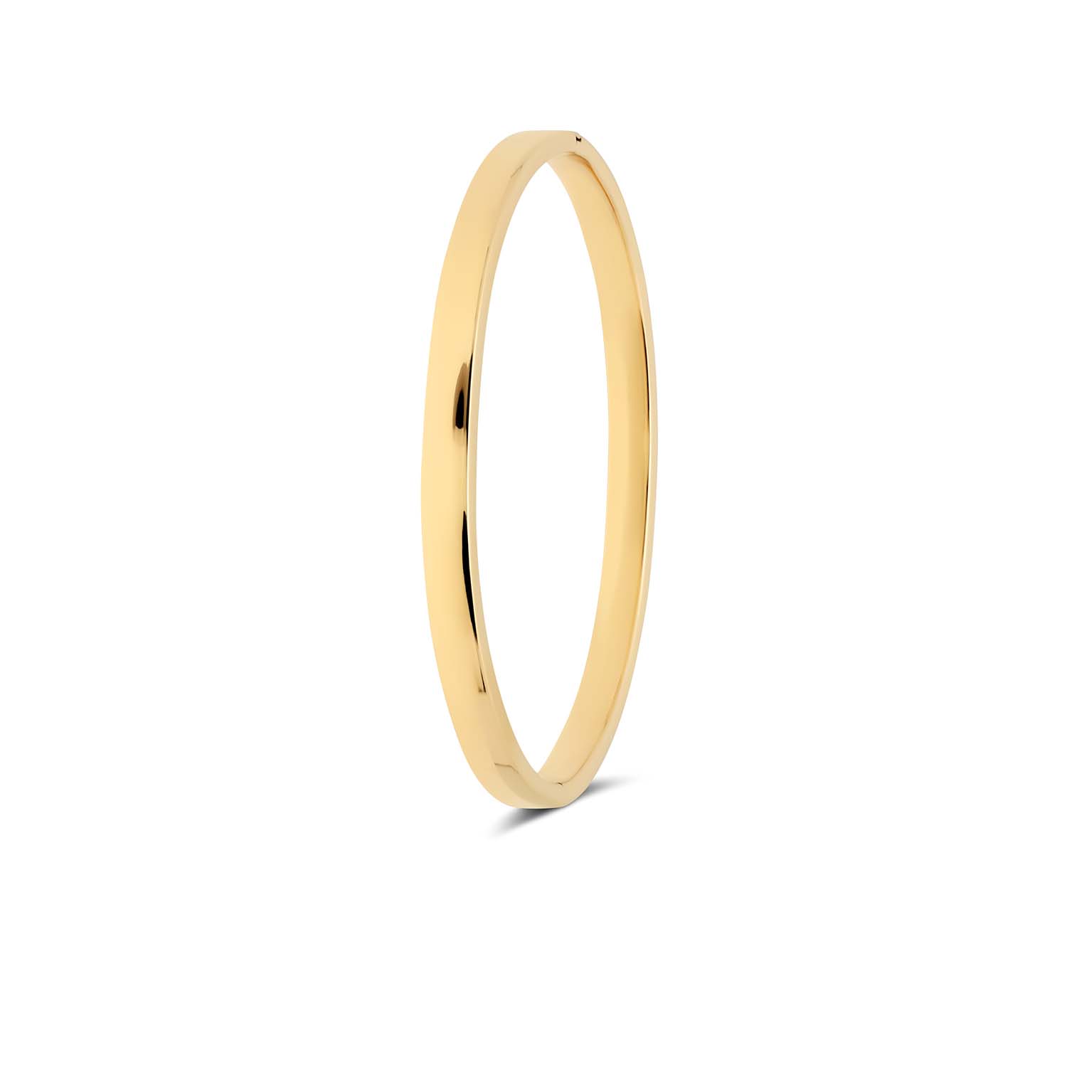 Gouden Bangle met Zilver gevuld 3mm maat 58mm